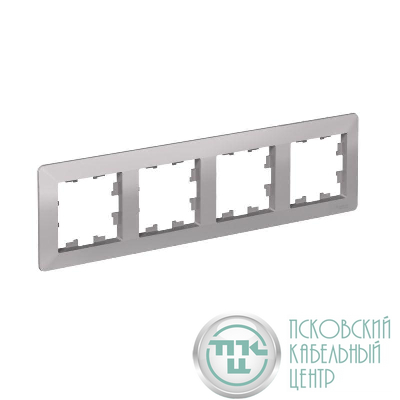 Рамка 4-м AtlasDesign Air алюм./дым. черн. SE ATN220304