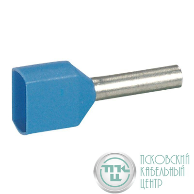 Наконечник кабельный изолир. двойн. Starfix 2х0.75кв.мм син. Leg 037687