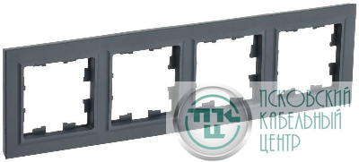 Рамка 4-м BRITE РУ-4-БрГ графит IEK BR-M42-K53