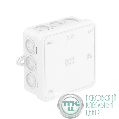 Коробка распределительная 85х85х40мм A11 HF RW без клемм. колодки OBO 2000180