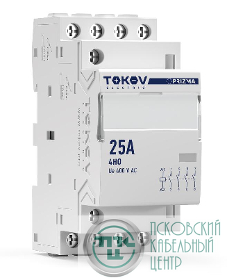 Контактор модульный 36мм 25А 230В АС 4НО PRIZMA TOKOV ELECTRIC TKE-PZ-MC-2-25-230-40