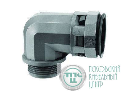 Переходник 90град. труба-коробка DN 10мм М16х1.5 полиамид черн. IP66 DKC PAN10M16N