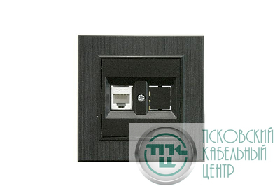 Розетка компьютерная CAT 5+гнездо Karea LINE STAR чер. Makel 86054035
