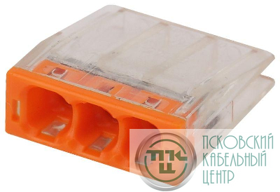 Клемма строительно-монтажная СМК компактная 203 NO-224-29 3-проводная 0.5-2.5кв.мм (уп.4шт) Эра Б0043947