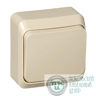 Выключатель 1-кл. ОП Этюд 10А IP20 крем. SE BA10-001K