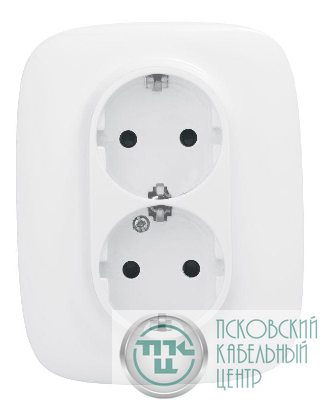 Розетка силовая 2-м Valena Allure 16А 250В 2х2К+З с лицевой панелью защ. шторки безвинт. зажимы бел. Leg 753726