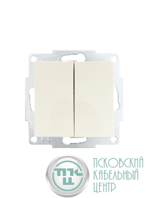 Выключатель 2-кл. СП Vesna механизм крем. LEZARD 742-0388-101