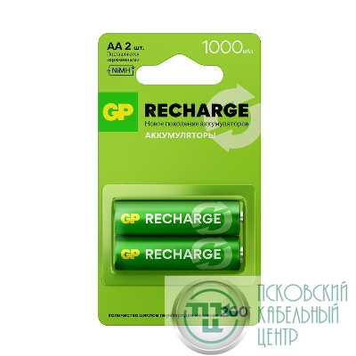 Аккумулятор AA/HR6 RECHARGE 1.2В 1000мА.ч 100AAHCV-2CRSBC2 16/96 (блист.2шт) GP 20252