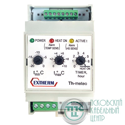 Метеостанция (термостат) для управления системой электрообогрева на кровлях/площадках по температуре воздуха и наличию осадков Extherm Th-meteo