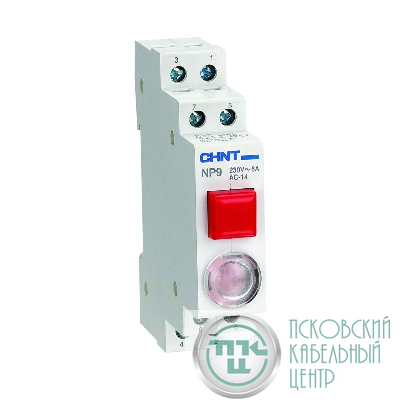 Кнопка модульная NP9-12D3/2 с подсветкой 1НО+2НЗ AC/DC 230В красн. (R) CHINT 584047
