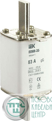Вставка плавкая ППНИ-35 63А габарит 1 IEK DPP30-063