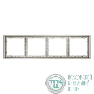 Рамка 4-м S70 пластик. кашемир Voltum VLS100403
