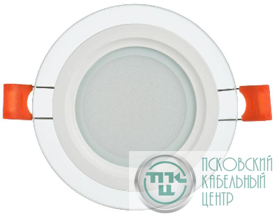 Светильник светодиодный ДВО 1620 6Вт 3000К IP20 встраив. со стекл. круг IEK LDVO0-1620-06-3000-K01