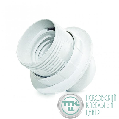 Патрон для ламп E27 подвесной с кольцом пластик. бел. TOKOV ELECTRIC TKE-C01-PPL/K-27