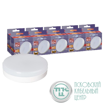 Лампа светодиодная PLED-GX53 12Вт 5000К холод. бел. GX53 1040лм 230В 50Гц (эквивалент ЛОН 100Вт) (уп.10шт) JazzWay 1029263