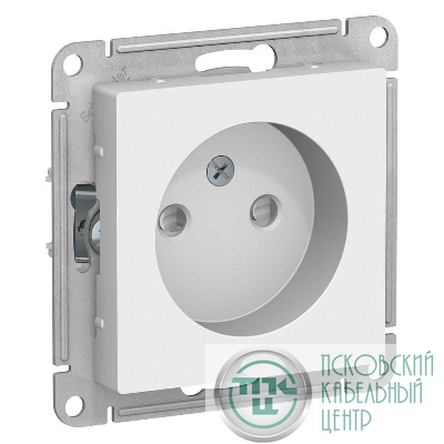 Розетка 1-м СП AtlasDesign 16А IP20 без заземл. защ. шторки механизм бел. SE ATN000149