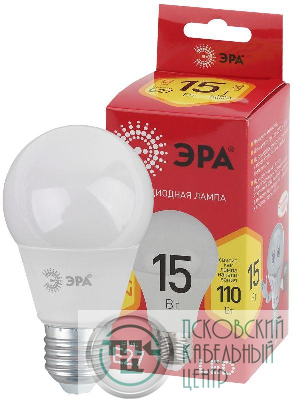 Лампа светодиодная RED LINE LED A60-15W-827-E27 R 15вт A60 груша 2700К тепл. бел. E27 Эра Б0046355
