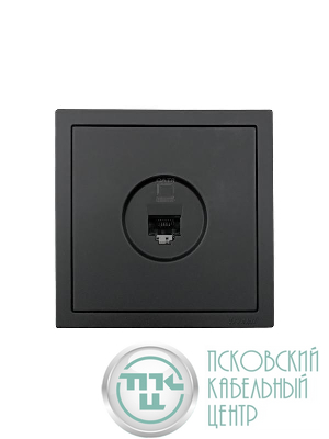 Розетка компьютерная 1-мест. СП ZIMA IP20 черн. бархат LEZARD 704-4288-140