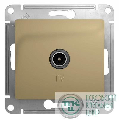 Розетка телевизионная TV Glossa коннектор механизм титан SE GSL000493