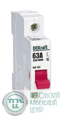 Выключатель-разъединитель 1п 63А ВН-102 DEKraft 17003DEK