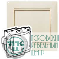 Кнопка 1-кл. СП Valena 10А IP20 12В с пиктограммой звонка с подсветкой механизм сл. кость IEK 774315