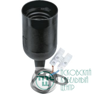 Патрон для ламп E27 подвесной с клеммной колодкой пластик. черн. TOKOV ELECTRIC TKE-C05-PPL/KK-27