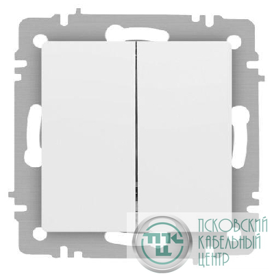 Выключатель 2-кл. СП Accent 6-104-01М 10А IP20 250В AL/CU бел. матов. Intro Б0063456