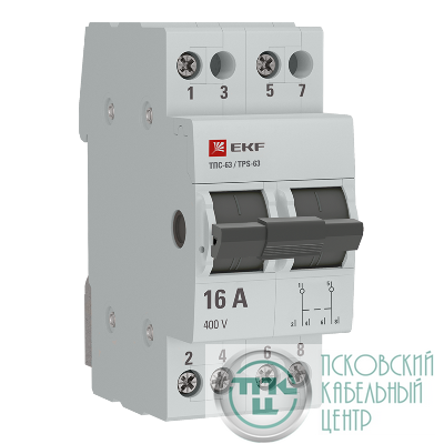Переключатель трехпозиционный ТПС-63 2P 16А PROxima EKF TPS216