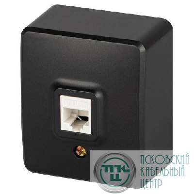 Розетка Эксперт 11-3203-05 информационная RJ45 IP20 ОУ антрацит Эра Б0062988