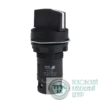Переключатель 2 положения OptiSignal Compact D22 С7-S-211 черн. 1НО+1НЗ XB7ND25 КЭАЗ 362136
