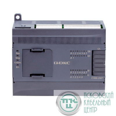 Модуль процессорный програм. логического контроллера н.пит. 100-240В AC 14 DI-24В DC(PNP/NPN) 10 DO-24В DC(PNP) ком. порты-2хRS485 1хEthernet 1 модуль расш. моноблока (BD) 14 модулей расш. локальной шины DKC C1000-24AT