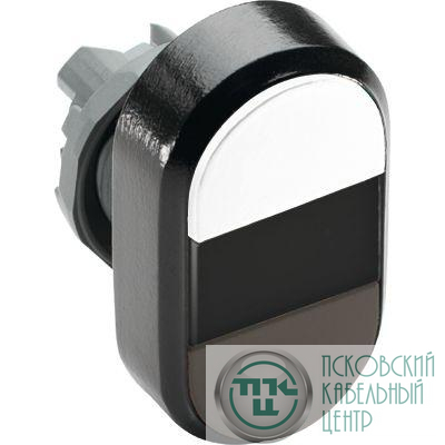 Кнопка двойная MPD5-11B (бел./черн.) непрозр. черн. линза без текста ABB 1SFA611134R1106