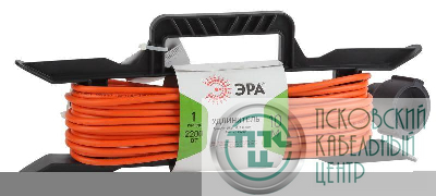 Удлинитель-шнур на рамке 1х10м без заземл. 10А IP20 UFx-1-2х1.0-10m ПВС 2х1 Эра Б0043039