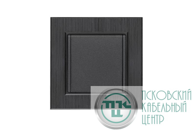 Розетка 1-м с крышкой Karea LINE STAR с заземл. дым. металлик Makel 86050029