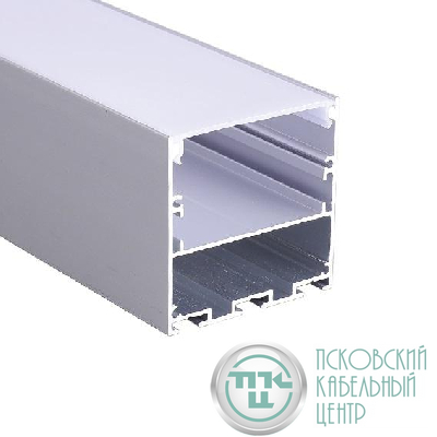 Профиль накладной PAL 5050 (комплект 2м; 2глухих заглушки; рассеиватель матов.; 4клипсы крепежных; 2подвеса по1м) JazzWay 5049901