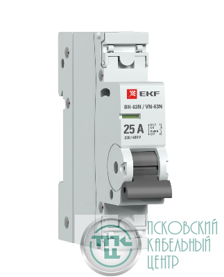Выключатель нагрузки 1п 25А ВН-63N PROxima EKF S63125