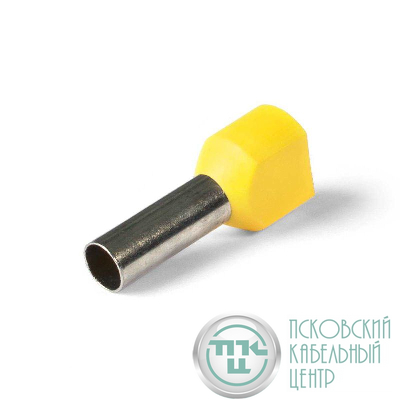Наконечник штыревой втулочный изолированный НШВИ(2) 6.0-14 (уп.100шт) КВТ 108934
