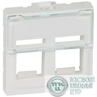 Панель лицевая Mosaic для информационных розеток для 2 коннекторов формата Keystone 2мод. бел. Leg 078610