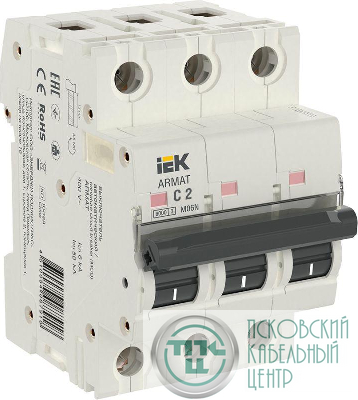 Выключатель автоматический модульный 3п C 2А M06N ARMAT IEK AR-M06N-3-C002