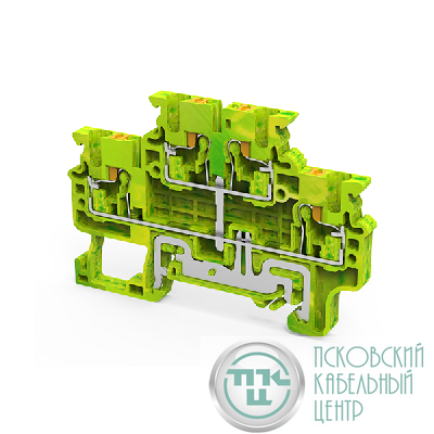 Клемма заземляющая push-in OptiClip CPDLG-2.5-2L-PE-I-S-(0.2-2.5)-PEN КЭАЗ 331866