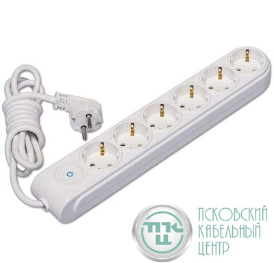 Удлинитель 6х2м с заземл. 16А защ. шторки Makel N6310033