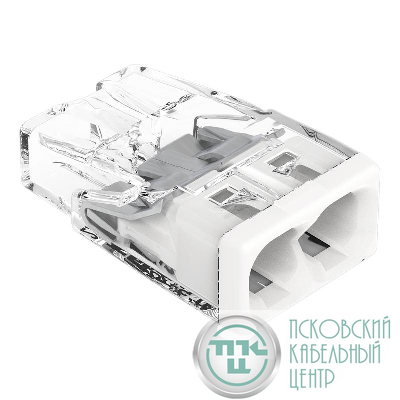 Клемма 2-х проводная 2х(0.5-2.5мм) для распред. коробки (без пасты) (уп.100шт) WAGO 2273-202