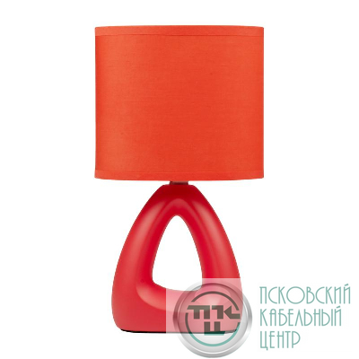 Светильник настольный JH2-01-og E14 IP20 170х100х300мм керамика; ткань; PVC-пластик оранж. JazzWay 5062290