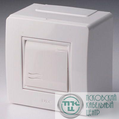 Коробка с выключателем 1-кл. 2мод. ОП Brava 16А IP20 PDD-N60 бел. DKC 10002