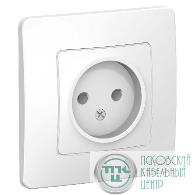 Розетка 1-м СП Blanca 16А IP20 250В без заземл. без защ. шторок бел. SE BLNRS000011