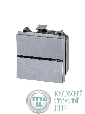 Механизм выключателя 1-кл. с клавишей 2мод. Zenit серебристый ABB 2CLA220100N1301