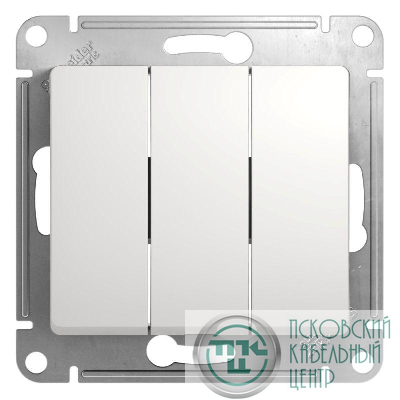 Выключатель 3-кл. СП Glossa 10А IP20 (сх. 1+1+1) 10AX механизм бел. SE GSL000131