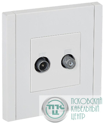 Розетка 2-м TV+SAT FORTE&PIANO FP238 бел. IEK FP-AF20-O-K01