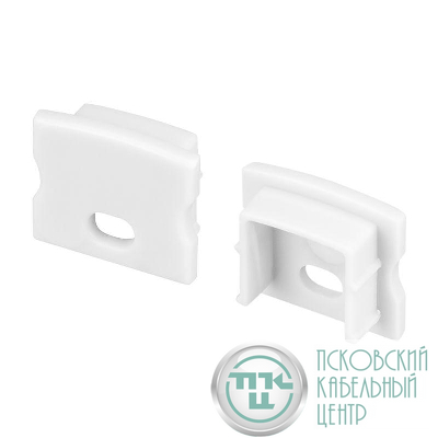 Заглушка LINE-1715 с отверстием WHITE пластик (комплект) Arlight 044260