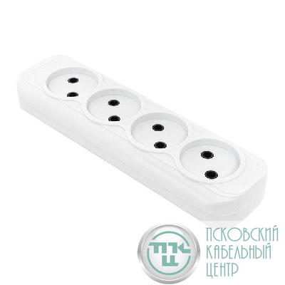 Колодка удлинителя 4-м без заземл. 10А Эксперт 2.2кВт EKF AKB10-4